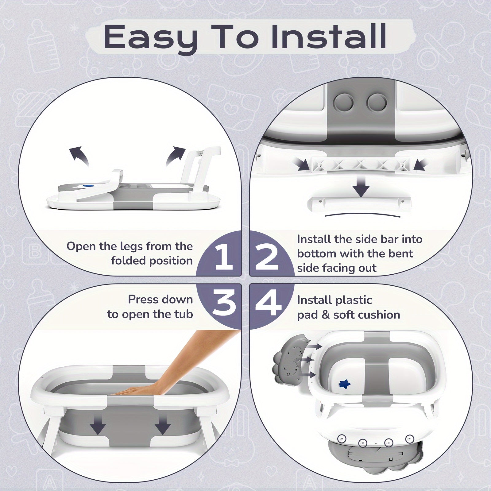 SmartTemp Foldable Bath Tub