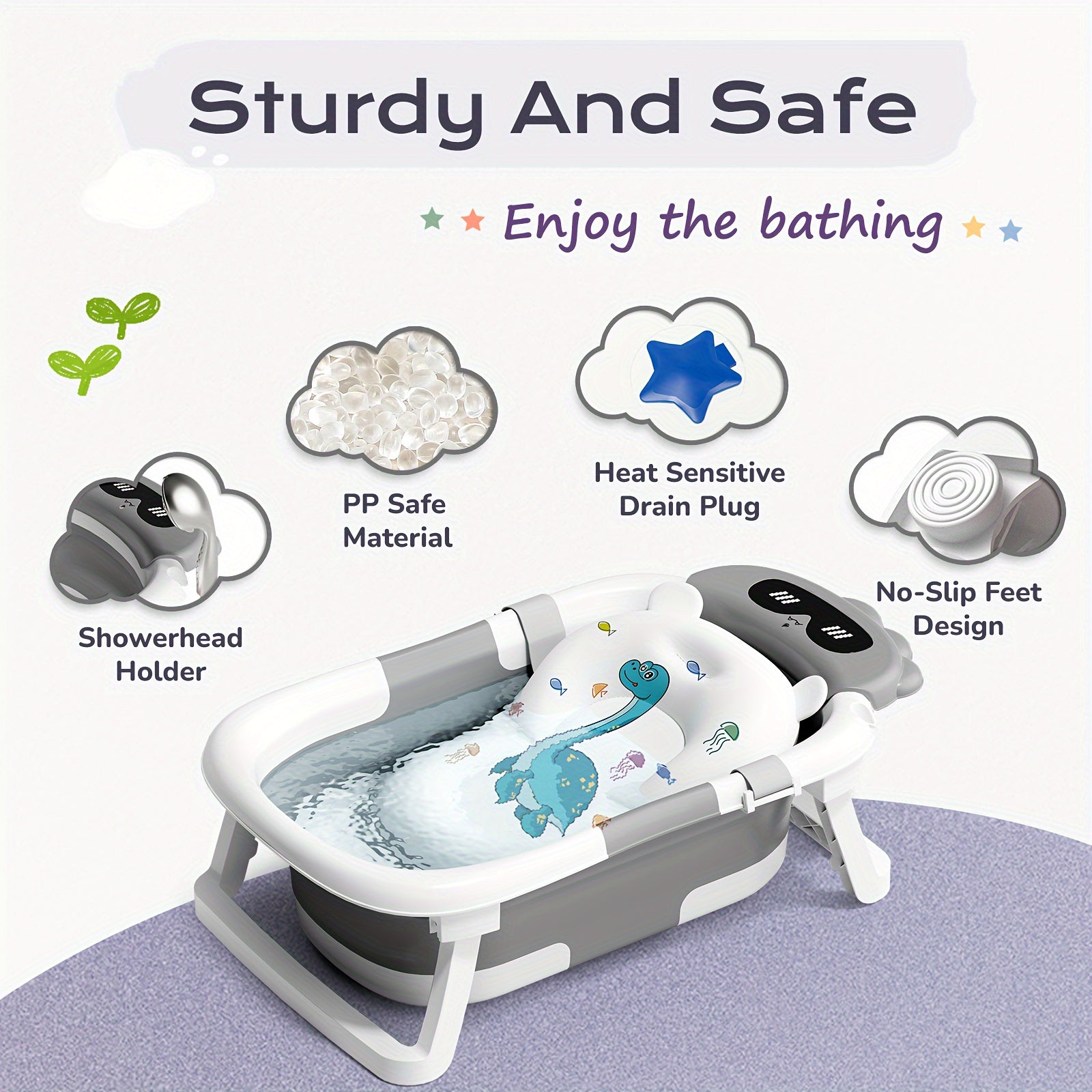 SmartTemp Foldable Bath Tub