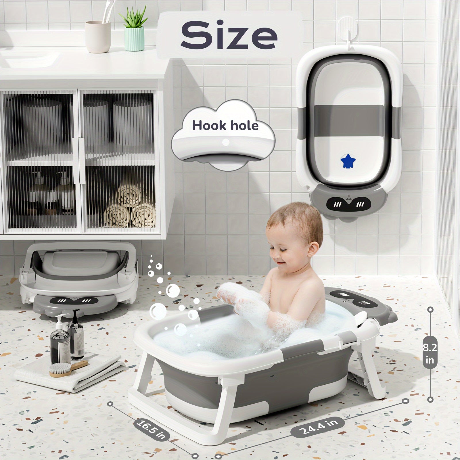 SmartTemp Foldable Bath Tub